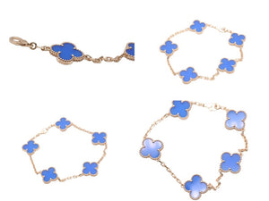 新品未使用 Van Cleef & Arpels ヴァンクリーフ＆アーペル ヴィンテージアルハンブラ VCARP34900 ブルーアゲート YG 18K 54478
