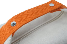 Load image into Gallery viewer, 新品同様 HERMES エルメス ハンドバッグ ブリッドアブラックＧＭ ジグザグ ベージュ系 オレンジ系 シルバー金具 中古 54485