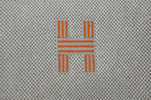 新品同様 HERMES エルメス ハンドバッグ ブリッドアブラックＧＭ ジグザグ ベージュ系 オレンジ系 シルバー金具 中古 54485