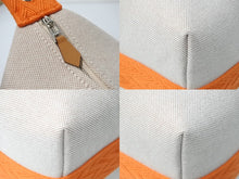 Load image into Gallery viewer, 新品同様 HERMES エルメス ハンドバッグ ブリッドアブラックＧＭ ジグザグ ベージュ系 オレンジ系 シルバー金具 中古 54485