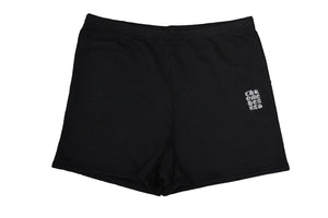 ChromeHearts クロムハーツ ショーツ パンツ CHクロス ロゴ 刺繍 USA製 コットン ブラック ホワイト サイズS 美品 中古 54494