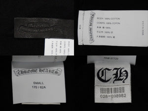 ChromeHearts クロムハーツ ショーツ パンツ CHクロス ロゴ 刺繍 USA製 コットン ブラック ホワイト サイズS 美品 中古 54494