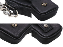 Load image into Gallery viewer, 新品未使用 CHROME HEARTS クロムハーツ 小物 Air podsケース ミニポーチ チェーン CHプラス TAKA MICRO ブラック 中古 54495