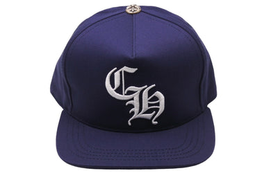 新品未使用 CHROME HEARTS クロムハーツ ベースボールキャップ CHキャップ ネイビー ホワイト シルバー925 フリー 中古 54500