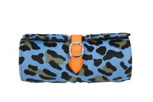 Load image into Gallery viewer, 新品未使用 CHROME HEARTS クロムハーツ 時計ケース ハラコ レザー ブルー オレンジ セメタリーパッチ 中古 54501