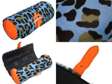 Load image into Gallery viewer, 新品未使用 CHROME HEARTS クロムハーツ 時計ケース ハラコ レザー ブルー オレンジ セメタリーパッチ 中古 54501