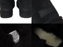 Load image into Gallery viewer, 新品未使用 CHROME HEARTS クロムハーツ UGG アグ ムートンブーツ CHクロス シープスキン シルバー925 ブラック 23 中古 54503
