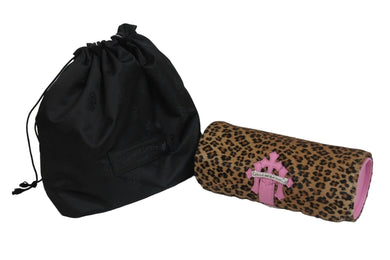 新品未使用 CHROME HEARTS クロムハーツ 時計ケース ハラコ レザー ブラウン ピンク セメタリーパッチ 中古 54508