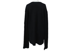 新品未使用 CHROME HEARTS クロムハーツ サーマル Y NOT ロングTシャツ 新タグ レザーパッチ ブラック サイズXL 中古 54513
