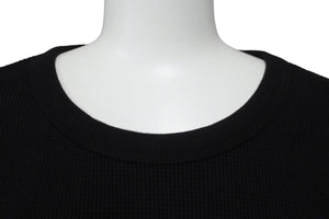 新品未使用 CHROME HEARTS クロムハーツ サーマル Y NOT ロングTシャツ 新タグ レザーパッチ ブラック サイズXL 中古 54513