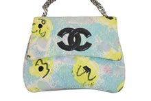 Load image into Gallery viewer, CHANEL シャネル ショルダーバッグ フローラルターコイズキルティングCCフラップバッグ 4番台 シルバー金具 良品 中古 54536
