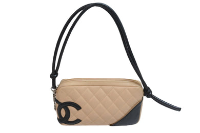 CHANEL シャネル ワンショルダーバッグ カンボンライン ココマーク 9番台 ラムスキン ピンク ブラック 美品 中古 54537