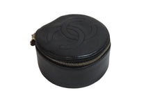 Load image into Gallery viewer, CHANEL シャネル ポーチ ミニバニティポーチ ココマーク ラムスキン ブラック ゴールド金具 美品 中古 54542