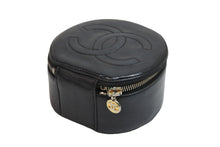 Load image into Gallery viewer, CHANEL シャネル ポーチ ミニバニティポーチ ココマーク ラムスキン ブラック ゴールド金具 美品 中古 54542