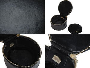 CHANEL シャネル ポーチ ミニバニティポーチ ココマーク ラムスキン ブラック ゴールド金具 美品 中古 54542