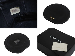 CHANEL シャネル ポーチ ミニバニティポーチ ココマーク ラムスキン ブラック ゴールド金具 美品 中古 54542