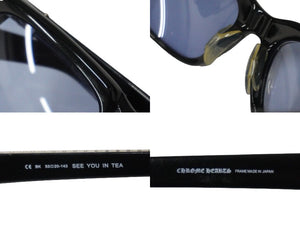 ChromeHearts クロムハーツ サングラス メガネ seeyouintea BSフレア ブラック ブルー プラスチック シルバー925 美品 中古 54543