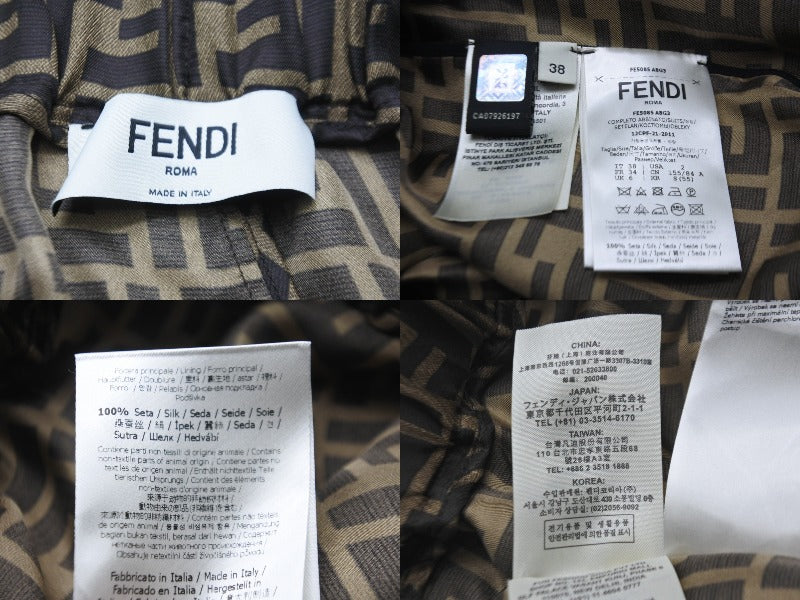 極美品 FENDI フェンディ ショートパンツ ツーピースパジャマ
