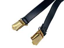 Load image into Gallery viewer, CHANEL シャネル サスペンダー ココマーク ヴィンテージ ゴム レザー ベージュ ゴールド 美品 中古 54574