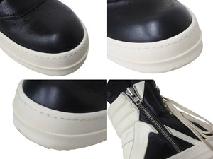 Rick Owens リックオウエンス ジオバスケット ハイカット スニーカー E16 3445 ブラック ホワイト 靴 サイズ39 美品 中古 54579