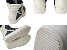 Load image into Gallery viewer, Rick Owens リックオウエンス ジオバスケット ハイカット スニーカー E16 3445 ブラック ホワイト 靴 サイズ39 美品 中古 54579