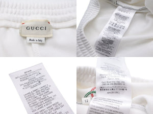 GUCCI グッチ パンツ スウェット キッズ レディース GGロゴ サイズ12 ホワイト 604336 XJBL1 美品 中古 54584 