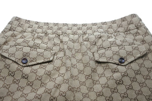 極美品 GUCCI グッチ パンツ GGキャンバス ジョギングパンツ ベージュ サイズ46 569769 ZKU09 中古 54585 