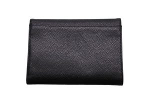 CHANEL シャネル 三つ折り財布 ココマーク 5番台 ブラック キャビアスキン ゴールド金具 美品 中古 54589