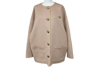極美品 PRADA プラダ ジャケット ダブルウール キャバンジャケット サイズ38 22aw RN98339 ゴールド金具 中古 54597
