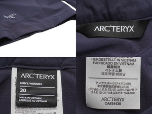 ARC'TERYX アークテリクス ショートパンツ 膝丈 サイズ30 ナイロン ネイビー シルバー金具 メンズ 美品 中古 54611 