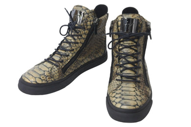 GIUSEPPE ZANOTTI ジュゼッペザノッティ スニーカー ハイカット パイソン柄 レザー サイズ46 シルバー金具 美品 中古 54625