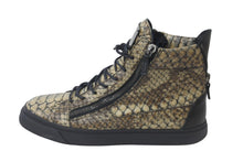 Load image into Gallery viewer, GIUSEPPE ZANOTTI ジュゼッペザノッティ スニーカー ハイカット パイソン柄 レザー サイズ46 シルバー金具 美品 中古 54625