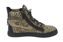 Load image into Gallery viewer, GIUSEPPE ZANOTTI ジュゼッペザノッティ スニーカー ハイカット パイソン柄 レザー サイズ46 シルバー金具 美品 中古 54625