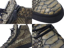 Load image into Gallery viewer, GIUSEPPE ZANOTTI ジュゼッペザノッティ スニーカー ハイカット パイソン柄 レザー サイズ46 シルバー金具 美品 中古 54625