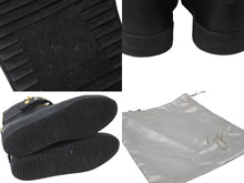 Load image into Gallery viewer, GIUSEPPE ZANOTTI ジュゼッペザノッティ スニーカー スタッズ クラスプ ブラック レザー 46 ゴールド金具 美品 中古 54627