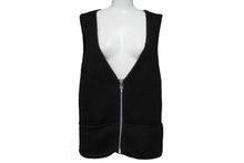 Load image into Gallery viewer, ChromeHearts クロムハーツ ベビーゲージ ニット ベスト ダガージップ ニット シルバー925 ブラック サイズS 美品 中古 54673