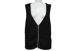 ChromeHearts クロムハーツ ベビーゲージ ニット ベスト ダガージップ ニット シルバー925 ブラック サイズS 美品 中古 54673