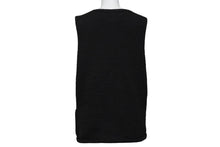 Load image into Gallery viewer, ChromeHearts クロムハーツ ベビーゲージ ニット ベスト ダガージップ ニット シルバー925 ブラック サイズS 美品 中古 54673