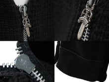 Load image into Gallery viewer, ChromeHearts クロムハーツ ベビーゲージ ニット ベスト ダガージップ ニット シルバー925 ブラック サイズS 美品 中古 54673