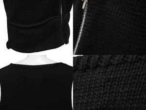 ChromeHearts クロムハーツ ベビーゲージ ニット ベスト ダガージップ ニット シルバー925 ブラック サイズS 美品 中古 54673