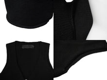 Load image into Gallery viewer, ChromeHearts クロムハーツ ベビーゲージ ニット ベスト ダガージップ ニット シルバー925 ブラック サイズS 美品 中古 54673