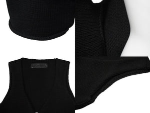 ChromeHearts クロムハーツ ベビーゲージ ニット ベスト ダガージップ ニット シルバー925 ブラック サイズS 美品 中古 54673
