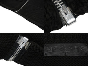 ChromeHearts クロムハーツ ベビーゲージ ニット ベスト ダガージップ ニット シルバー925 ブラック サイズS 美品 中古 54673
