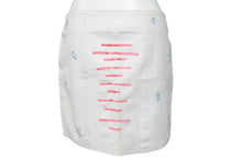 Load image into Gallery viewer, CHROME HEARTS クロムハーツ 世界唯一 マッティボーイ 手描き ペイント スカート CHプラス ホワイト 羊皮 M 美品 中古 54682