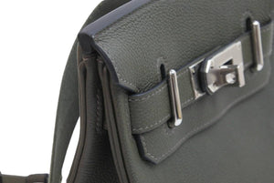 新品同様 エルメス HERMES アッカドPM U刻印 ワンショルダーバッグ カーキ 新型 シルバー金具 中古 54684