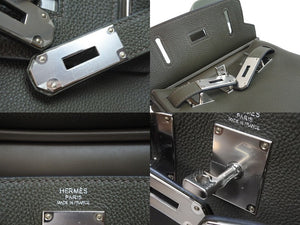 新品同様 エルメス HERMES アッカドPM U刻印 ワンショルダーバッグ カーキ 新型 シルバー金具 中古 54684