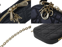 Load image into Gallery viewer, 極美品 Dior ディオール LADY DIOR フォン チェーン ショルダーバッグ ハンドバッグ ブラック S0872ONMJ_M900 現行 中古 54695