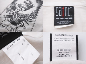 SAINT MICHAEL セントマイケル 長袖Ｔシャツ WIHフロントマリアバックハートロングT コットン ホワイト XL 美品 中古 54706 