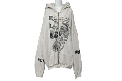 極美品 RRR123 アルアルアル123 パーカー COUNTLESS ACTS ZIP-UP ジップアップ グレー ブラック サイズ3 美品 中古 54747