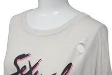 Load image into Gallery viewer, GALLERY DEPT. ギャラリーデプト 半袖Ｔシャツ トップス ダメージ加工 Doc Johnson Sexual Positions アイボリー 良品 中古 54749